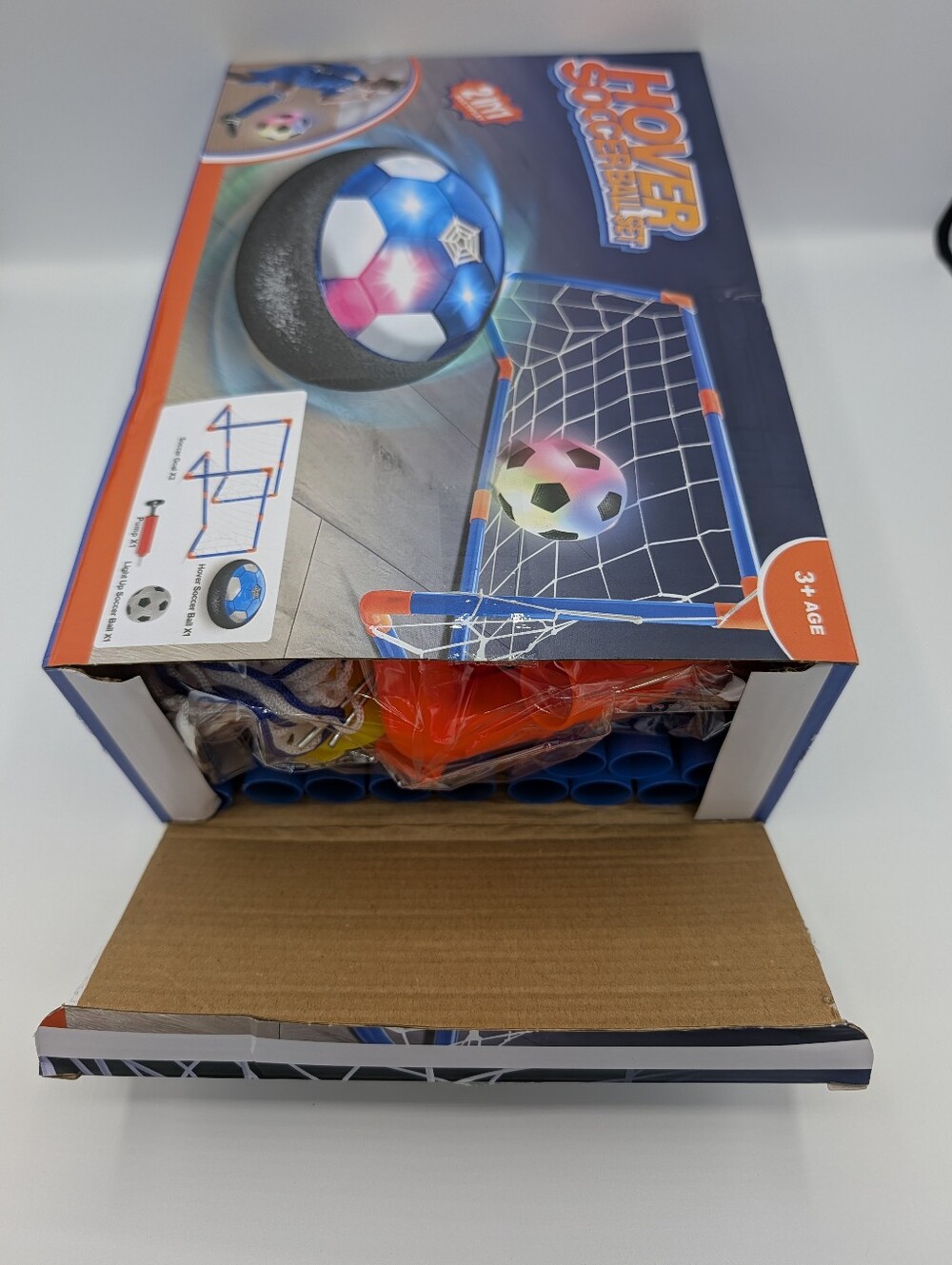 ​2-in-1 Hover Soccer Ball Set with LED Lights – Indoor Soccer Goal Set for Kids